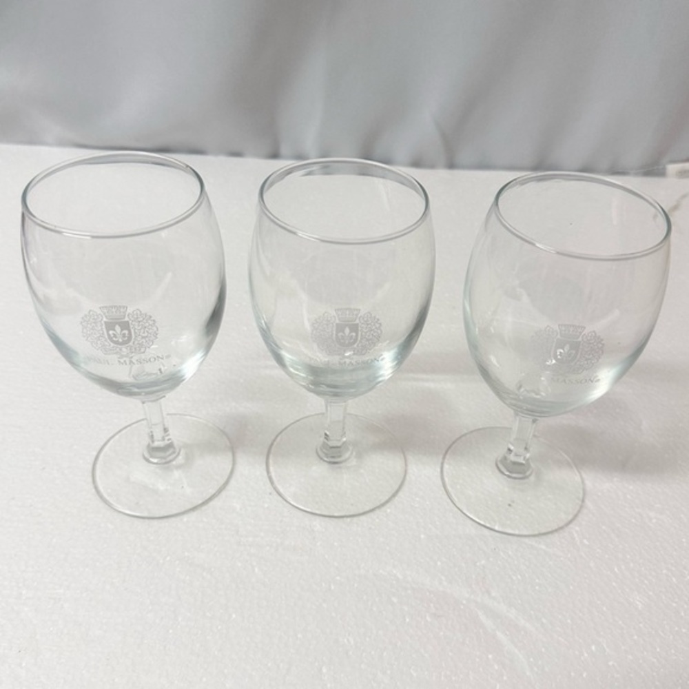 Paul Masson Wine Glasses Set of 3 Vintage